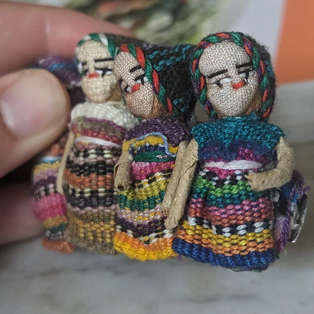 Worry Doll Hair Clip Barrett‎ Guatemalan Boho 4 Girls Indigenous